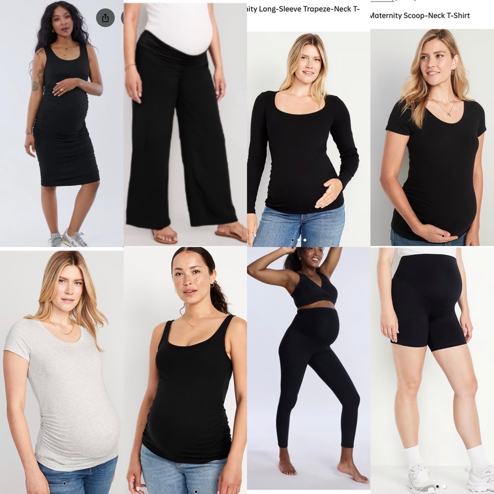 Maternity basics lot shorts shirts leggings dress